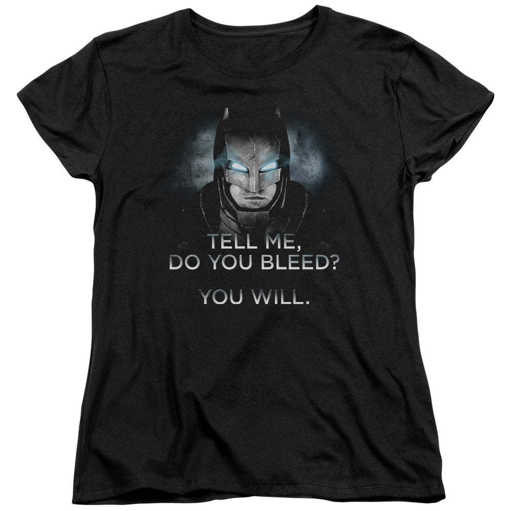 Batman v Superman Do You Bleed Women's 18/1 Cotton Short-Sleeve T-Shirt