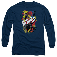 Batman v Superman Double Hero Men's 18/1 Cotton Long-Sleeve T-Shirt