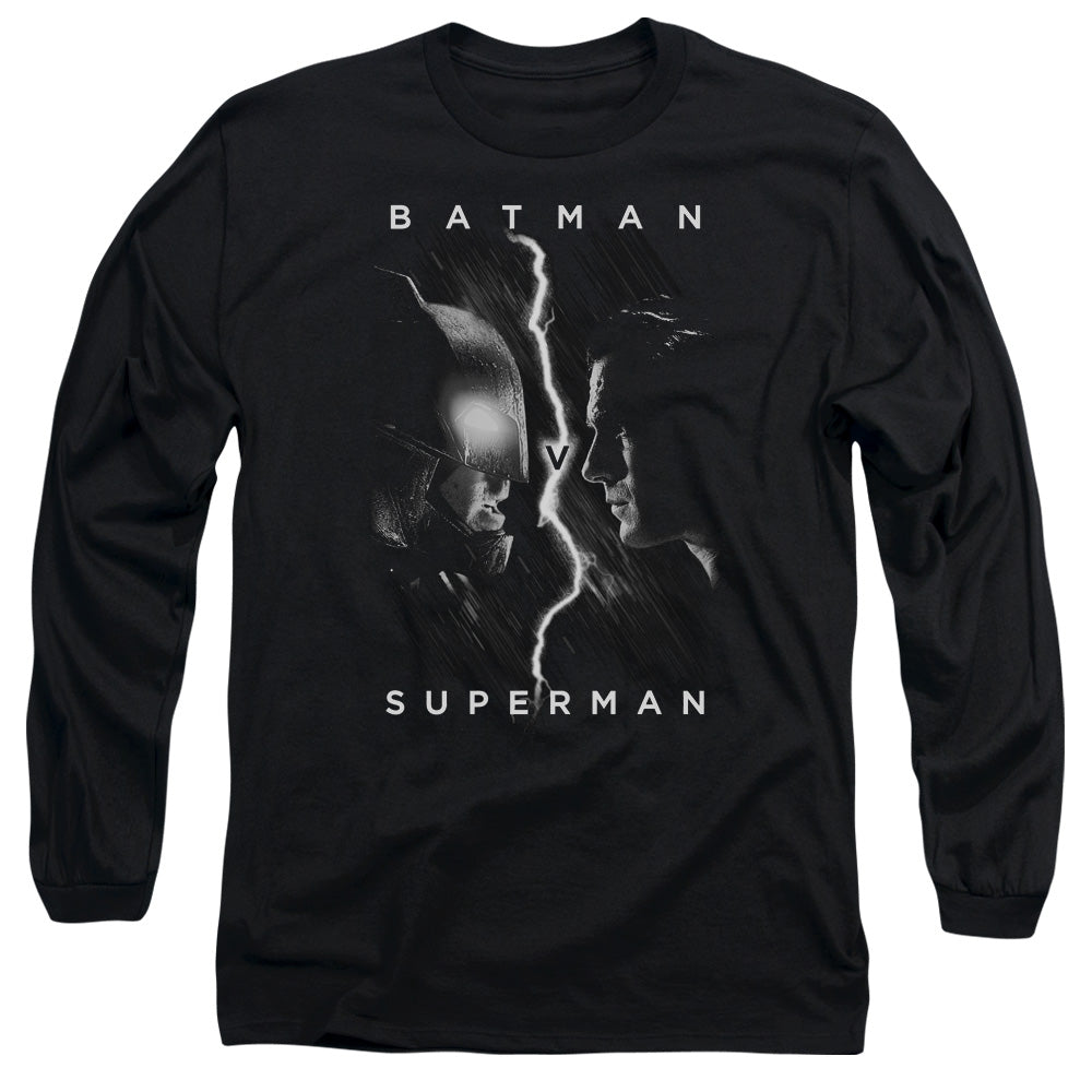 Batman v Superman Face To Face Men's 18/1 Cotton Long-Sleeve T-Shirt