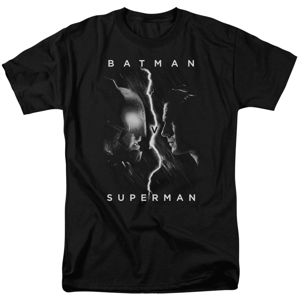 Batman v Superman Face To Face Men's 18/1 Cotton Short-Sleeve T-Shirt