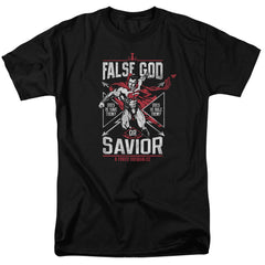 Batman v Superman False God Or Savior Men's 18/1 Cotton Short-Sleeve T-Shirt