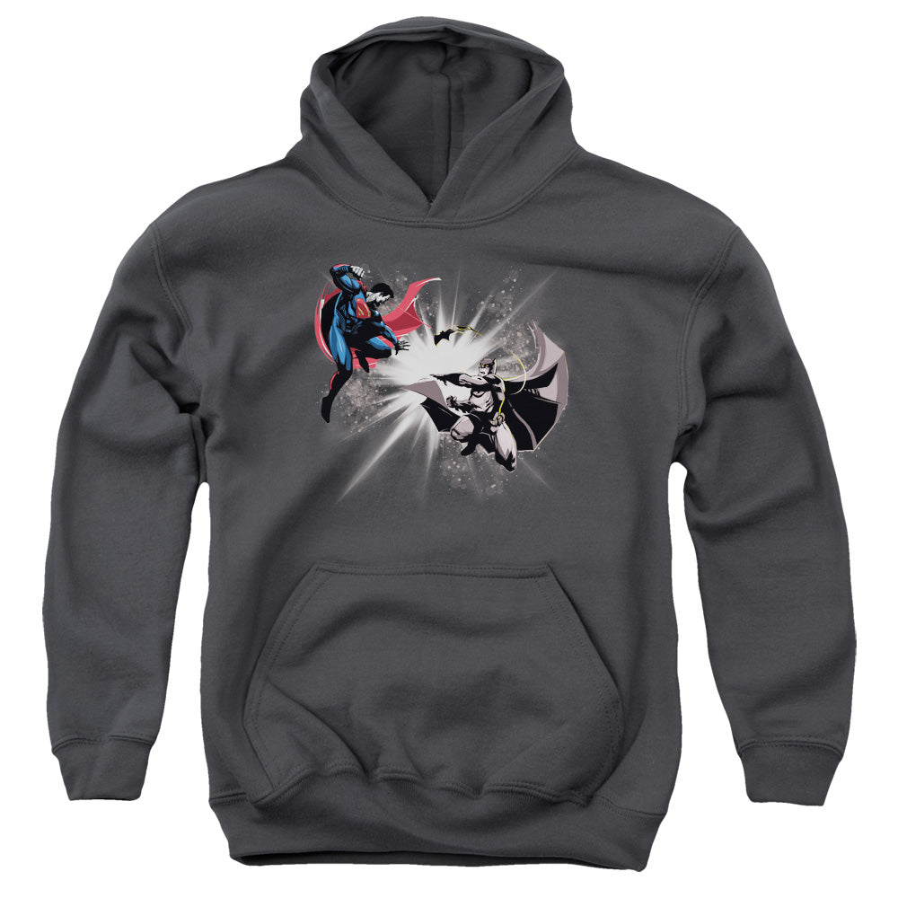 Batman v Superman Fight Burst Youth Cotton Poly Pull-Over Hoodie