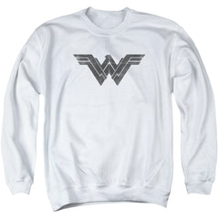 Batman v Superman Folded And Distressed Men's Crewneck 50 50 Poly Long-Sleeve T-Shirt