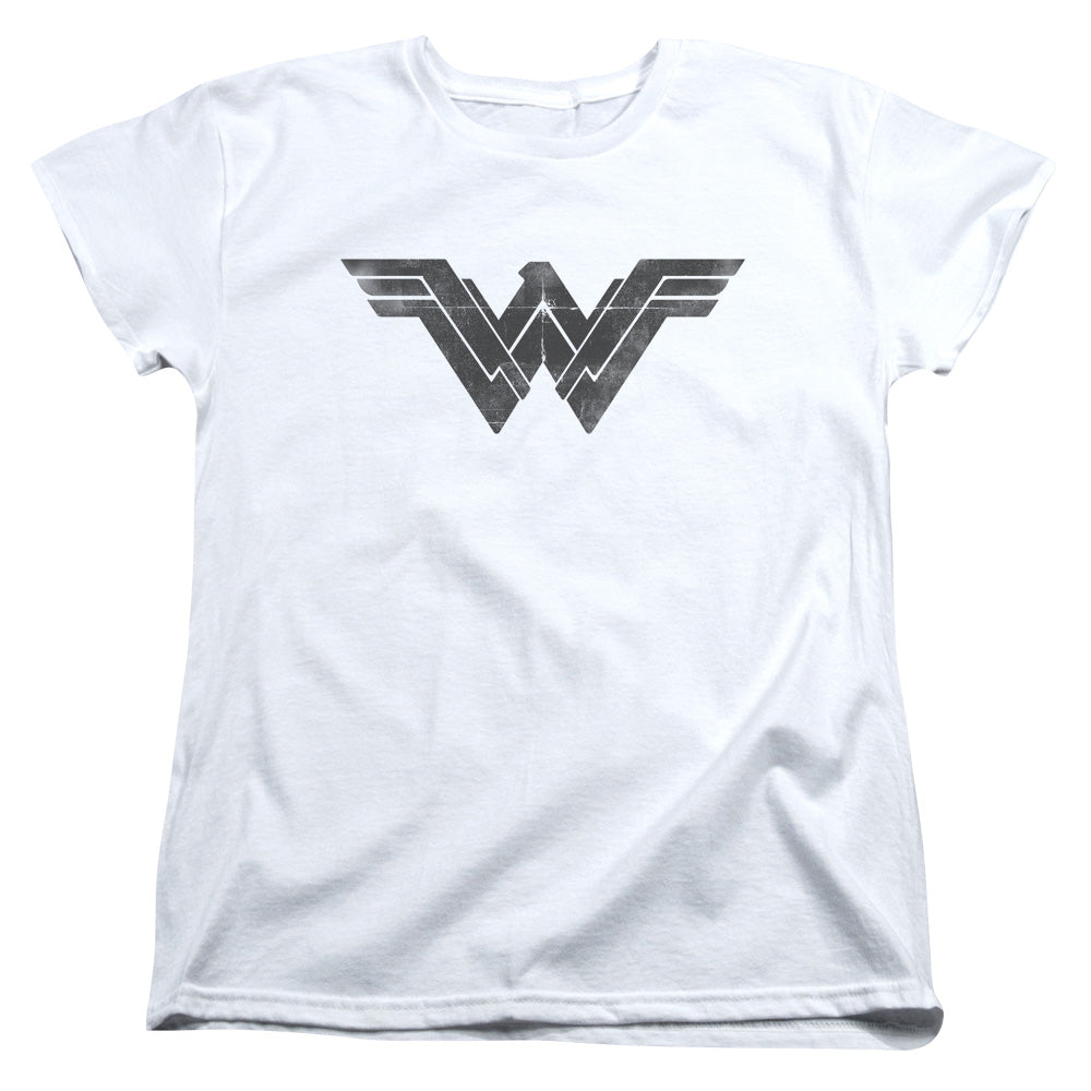 Batman v Superman Folded And Distressed Women's 18/1 Cotton Short-Sleeve T-Shirt