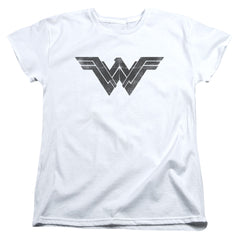 Batman v Superman Folded And Distressed Women's 18/1 Cotton Short-Sleeve T-Shirt