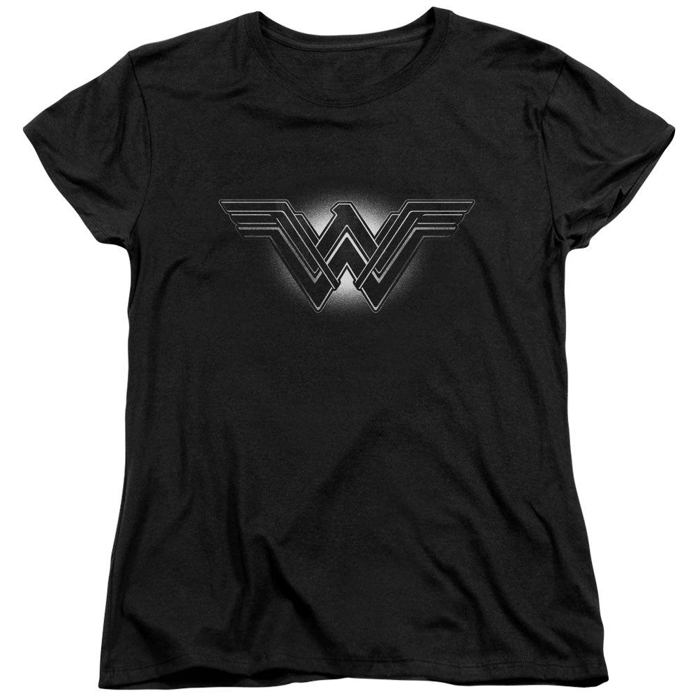 Batman v Superman Glow Emblem Women's 18/1 Cotton Short-Sleeve T-Shirt