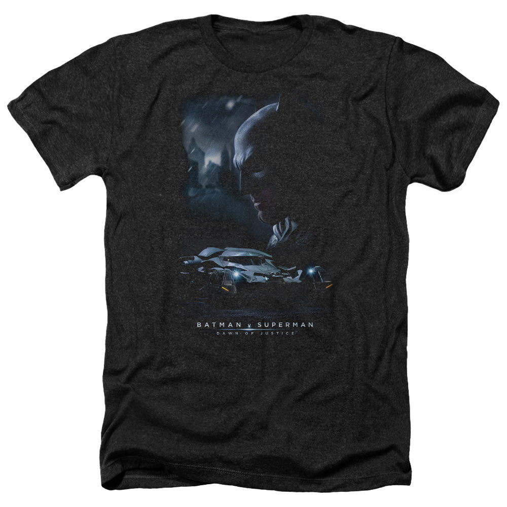 Batman v Superman Gotham Knight Men's 30/1 Heather 60 40 Poly Short-Sleeve T-Shirt