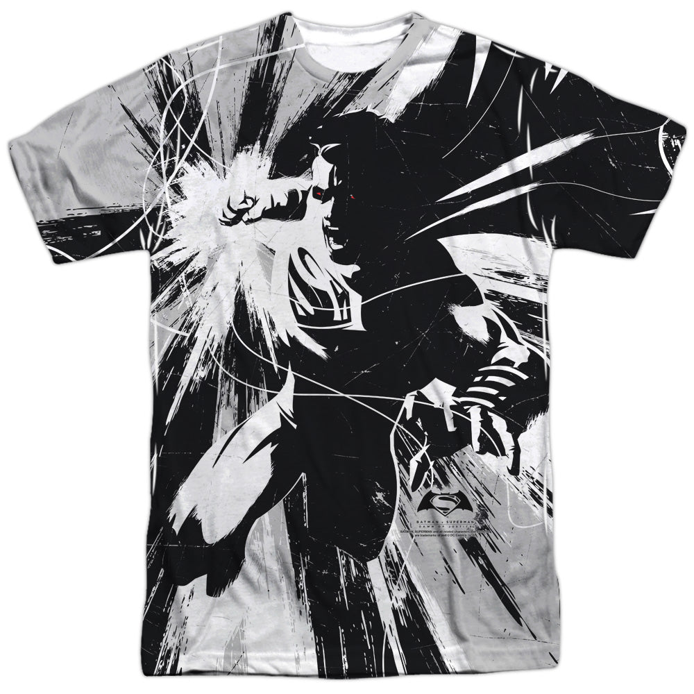 Batman v Superman Graphic Contrast Men's Regular Fit Polyester Short-Sleeve T-Shirt
