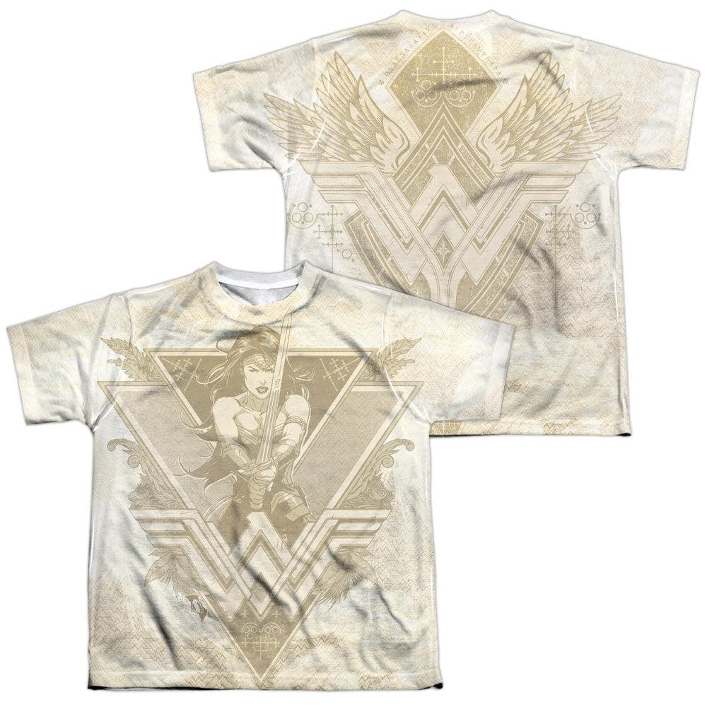 Batman v Superman Greek Goddess (Front/Back Print) Youth Regular Fit Poly Short-Sleeve T-Shirt