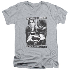 Batman v Superman Guardian V Son Men's 30/1 Cotton Slim V-Neck T-Shirt