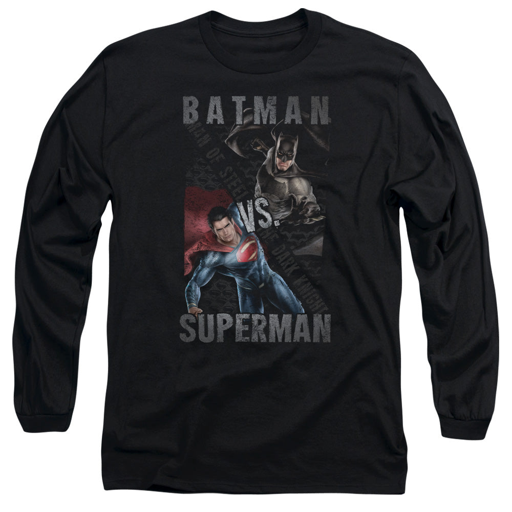 Batman v Superman Hero Split Men's 18/1 Cotton Long-Sleeve T-Shirt