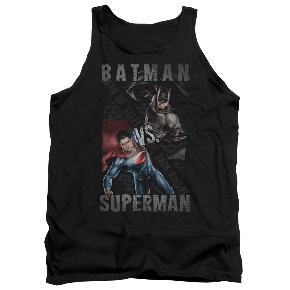 Batman v Superman Hero Split Men's 18/1 Cotton Tank Top