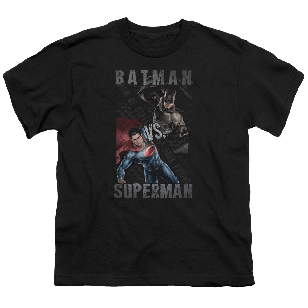 Batman v Superman Hero Split Youth 18/1 100% Cotton Short-Sleeve T-Shirt