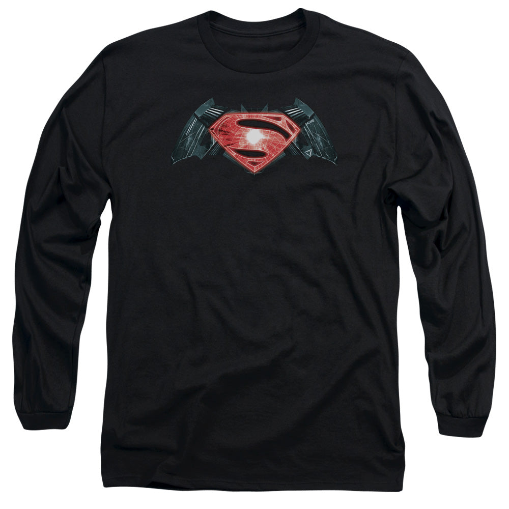 Batman v Superman Industrial Logo Men's 18/1 Cotton Long-Sleeve T-Shirt