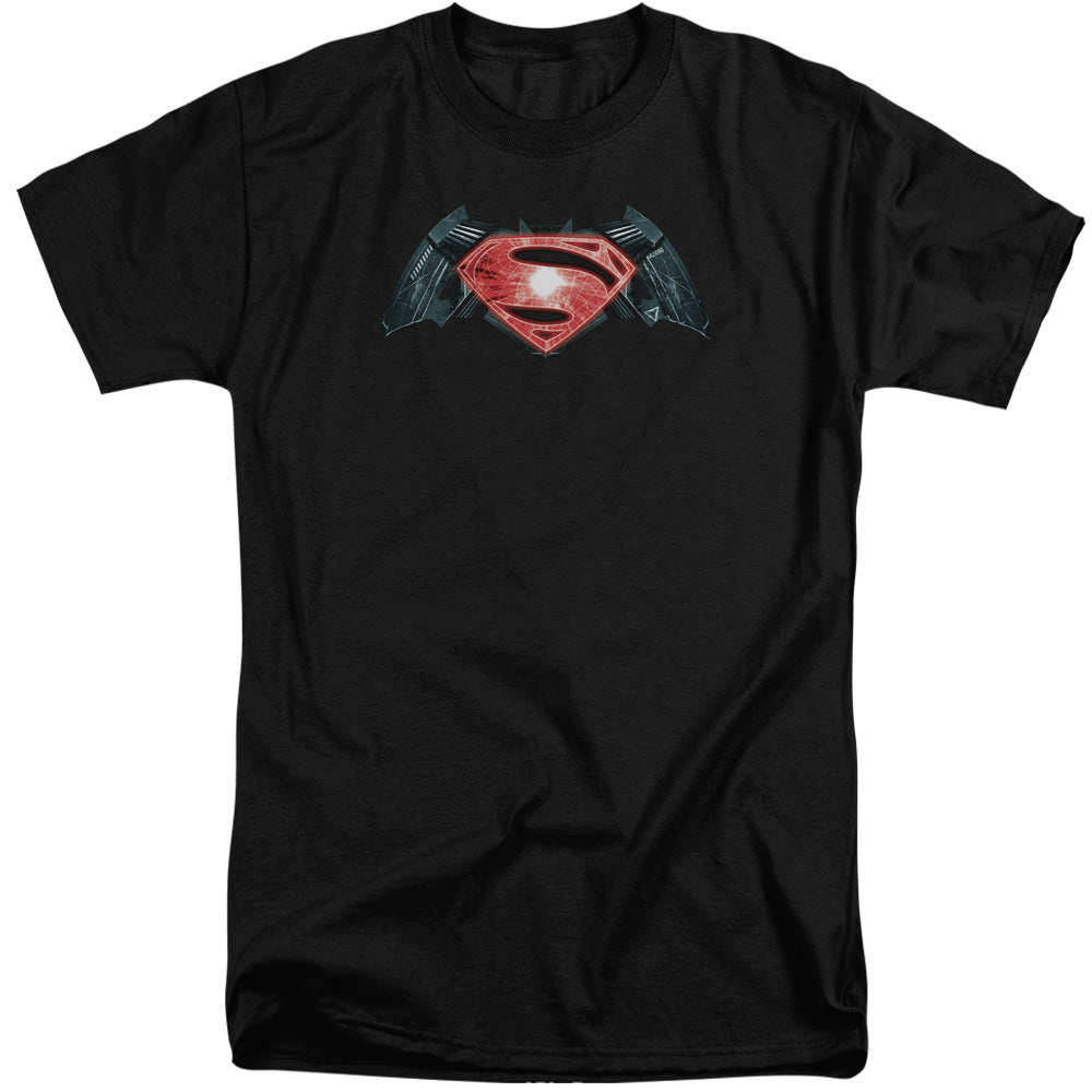 Batman v Superman Industrial Logo Men's 18/1 Tall Cotton Short-Sleeve T-Shirt