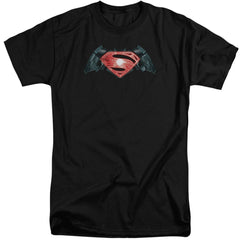 Batman v Superman Industrial Logo Men's 18/1 Tall Cotton Short-Sleeve T-Shirt