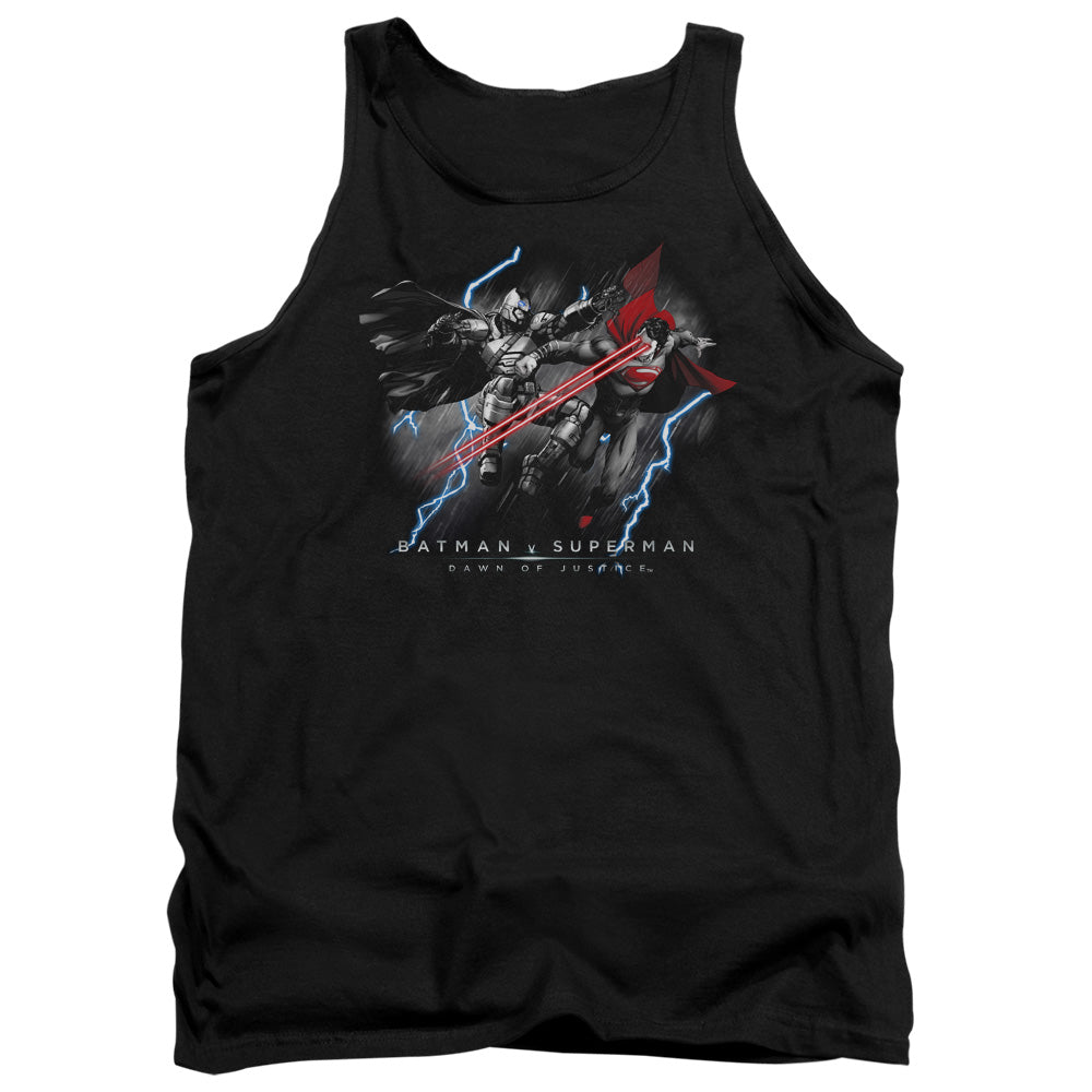 Batman v Superman Lightniing V Heat Vision Men's 18/1 Cotton Tank Top