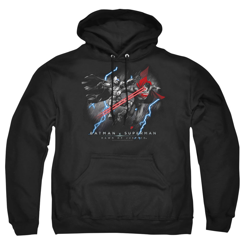 Batman v Superman Lightniing V Heat Vision Men's Pull-Over 75 25 Poly Hoodie