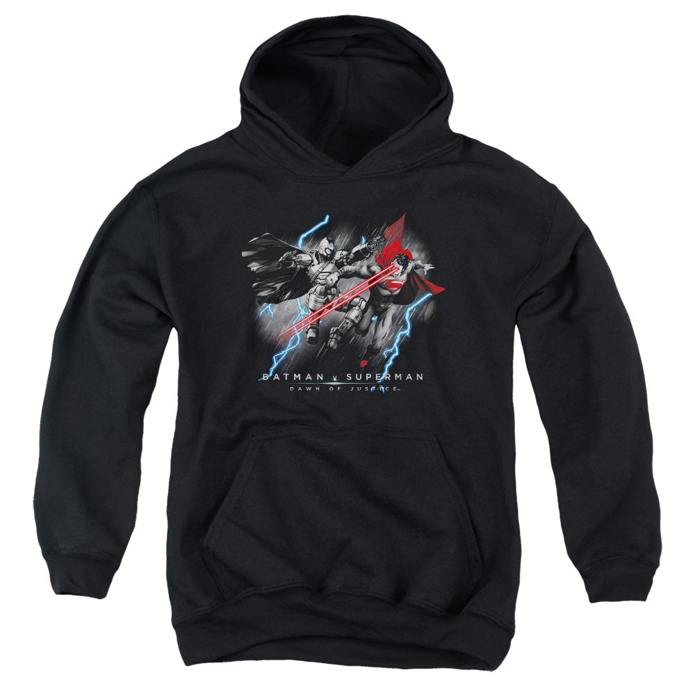 Batman v Superman Lightniing V Heat Vision Youth Cotton Poly Pull-Over Hoodie