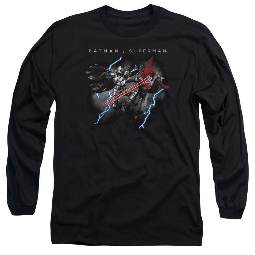 Batman v Superman Lightning Fight Men's 18/1 Cotton Long-Sleeve T-Shirt