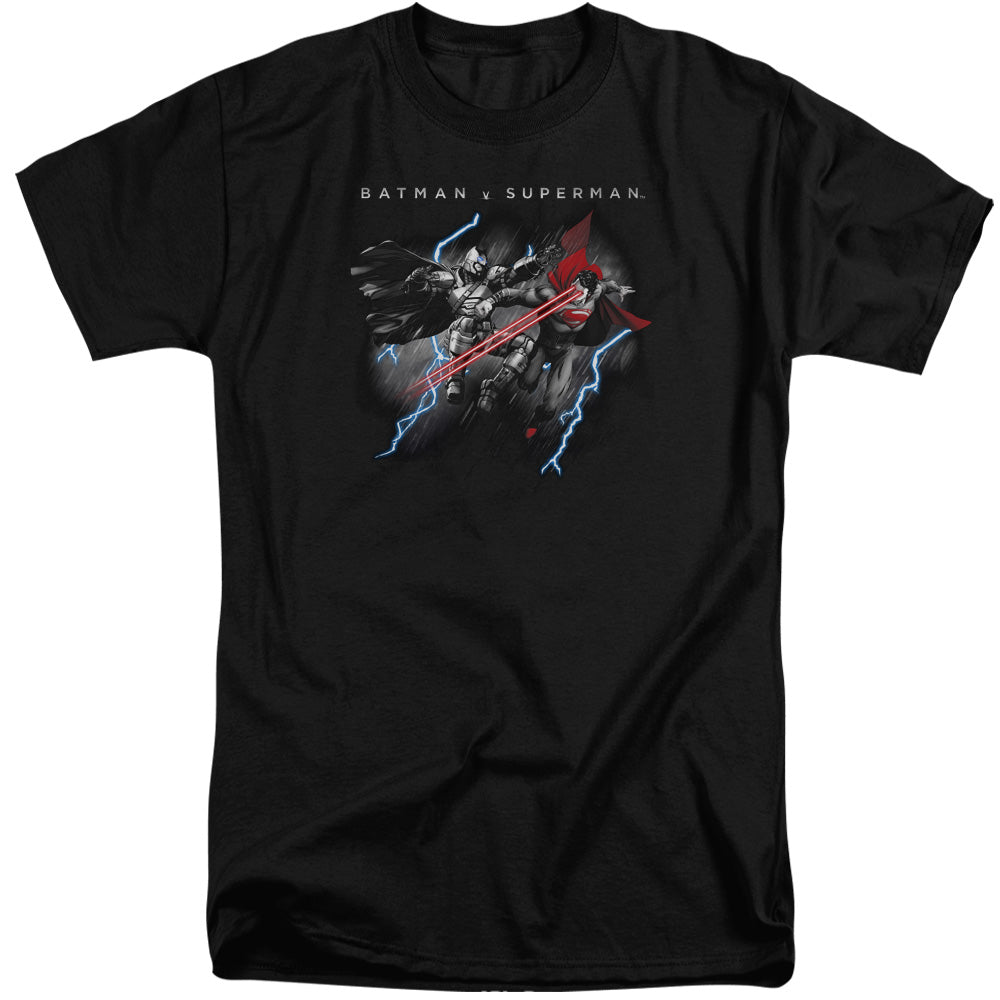 Batman v Superman Lightning Fight Men's 18/1 Tall Cotton Short-Sleeve T-Shirt