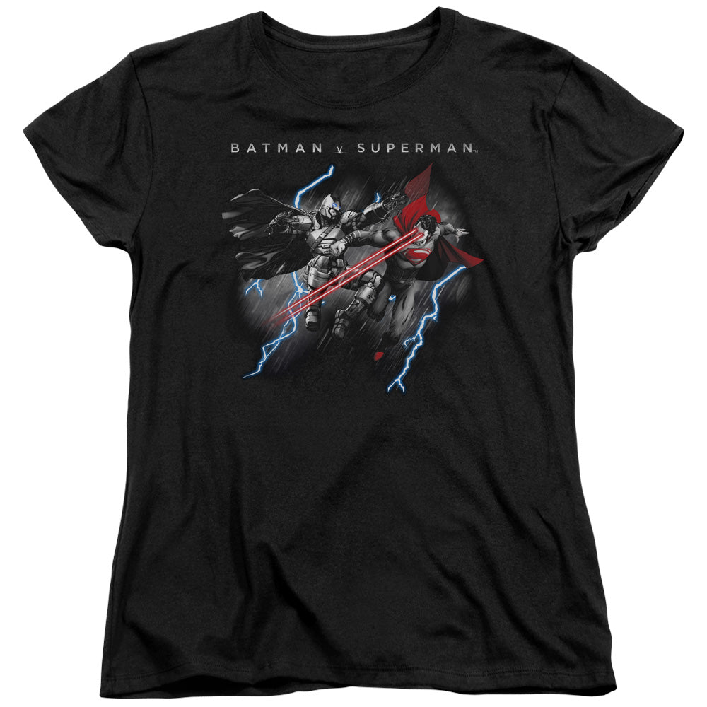 Batman v Superman Lightning Fight Women's 18/1 Cotton Short-Sleeve T-Shirt