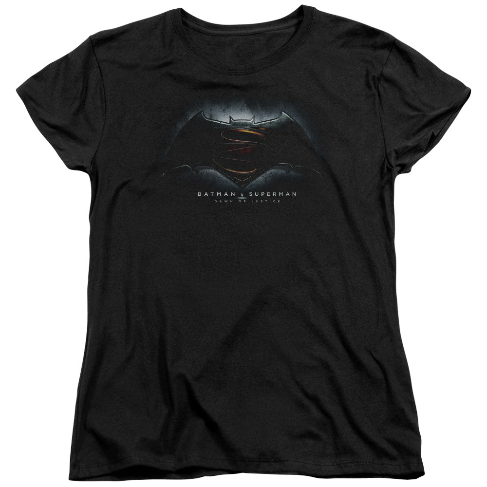 Batman v Superman Logo Women's 18/1 Cotton Short-Sleeve T-Shirt