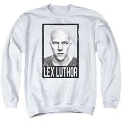 Batman v Superman Luthor Men's Crewneck 50 50 Poly Long-Sleeve T-Shirt