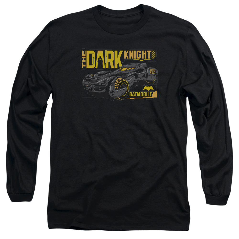 Batman v Superman Mobil Dark Knight Men's 18/1 Cotton Long-Sleeve T-Shirt