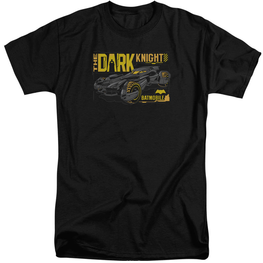 Batman v Superman Mobil Dark Knight Men's 18/1 Tall Cotton Short-Sleeve T-Shirt