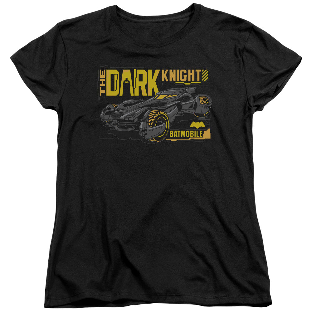 Batman v Superman Mobil Dark Knight Women's 18/1 Cotton Short-Sleeve T-Shirt