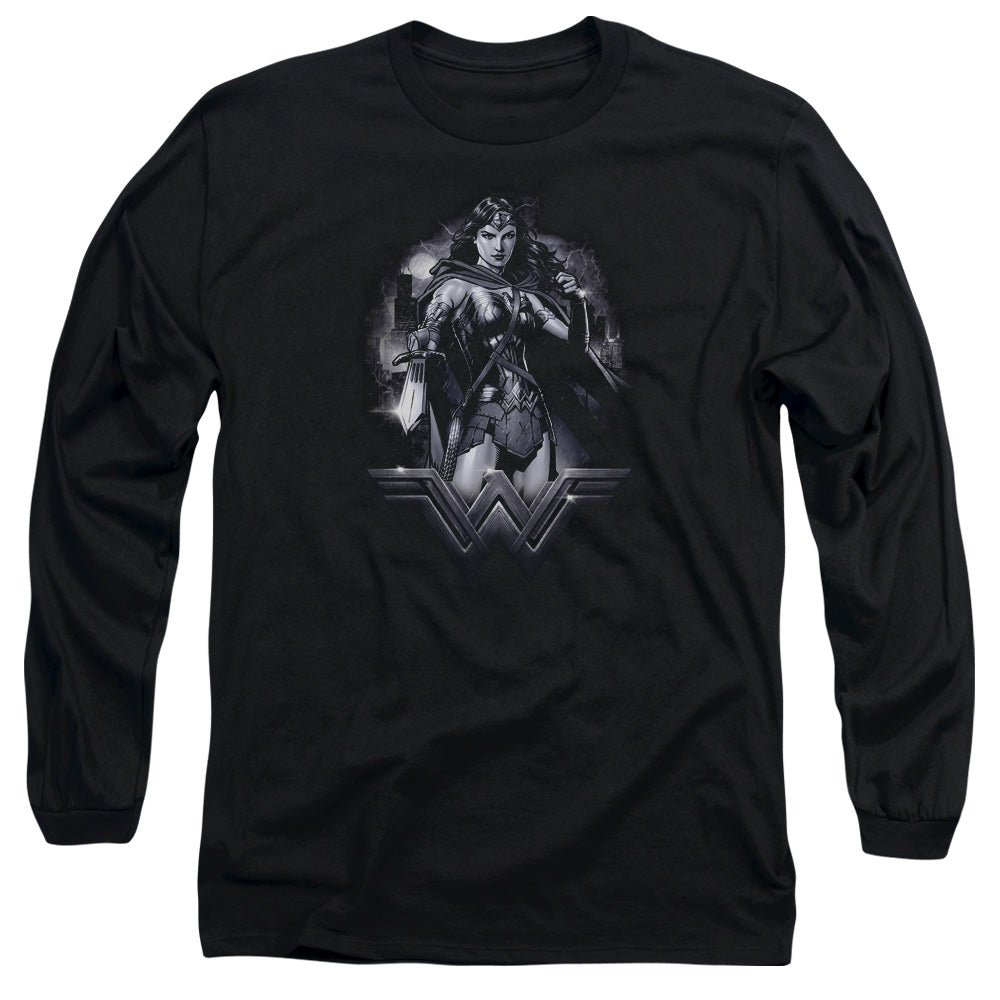 Batman v Superman Rainy Night Men's 18/1 Cotton Long-Sleeve T-Shirt