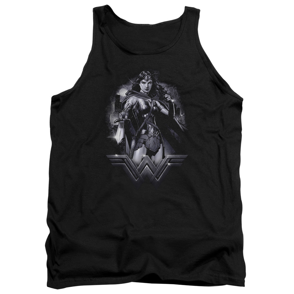 Batman v Superman Rainy Night Men's 18/1 Cotton Tank Top