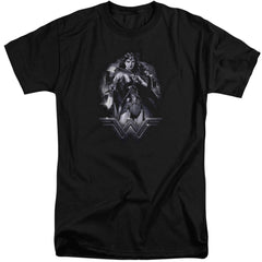 Batman v Superman Rainy Night Men's 18/1 Tall Cotton Short-Sleeve T-Shirt