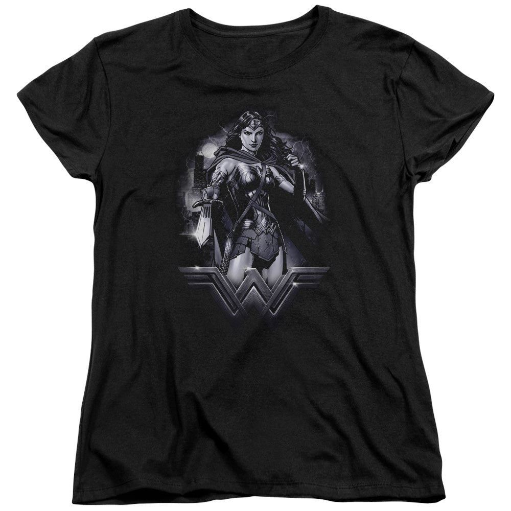 Batman v Superman Rainy Night Women's 18/1 Cotton Short-Sleeve T-Shirt