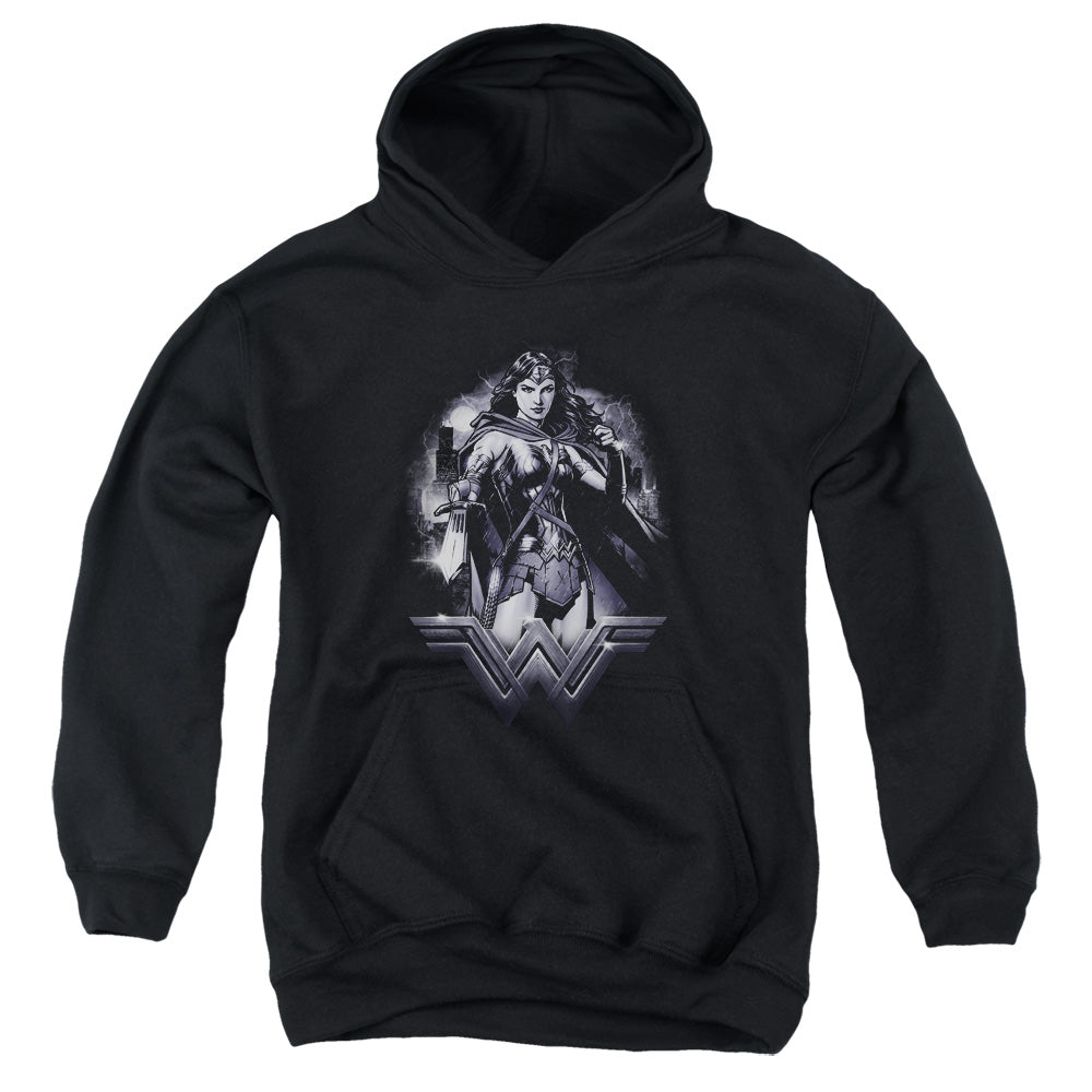 Batman v Superman Rainy Night Youth Cotton Poly Pull-Over Hoodie