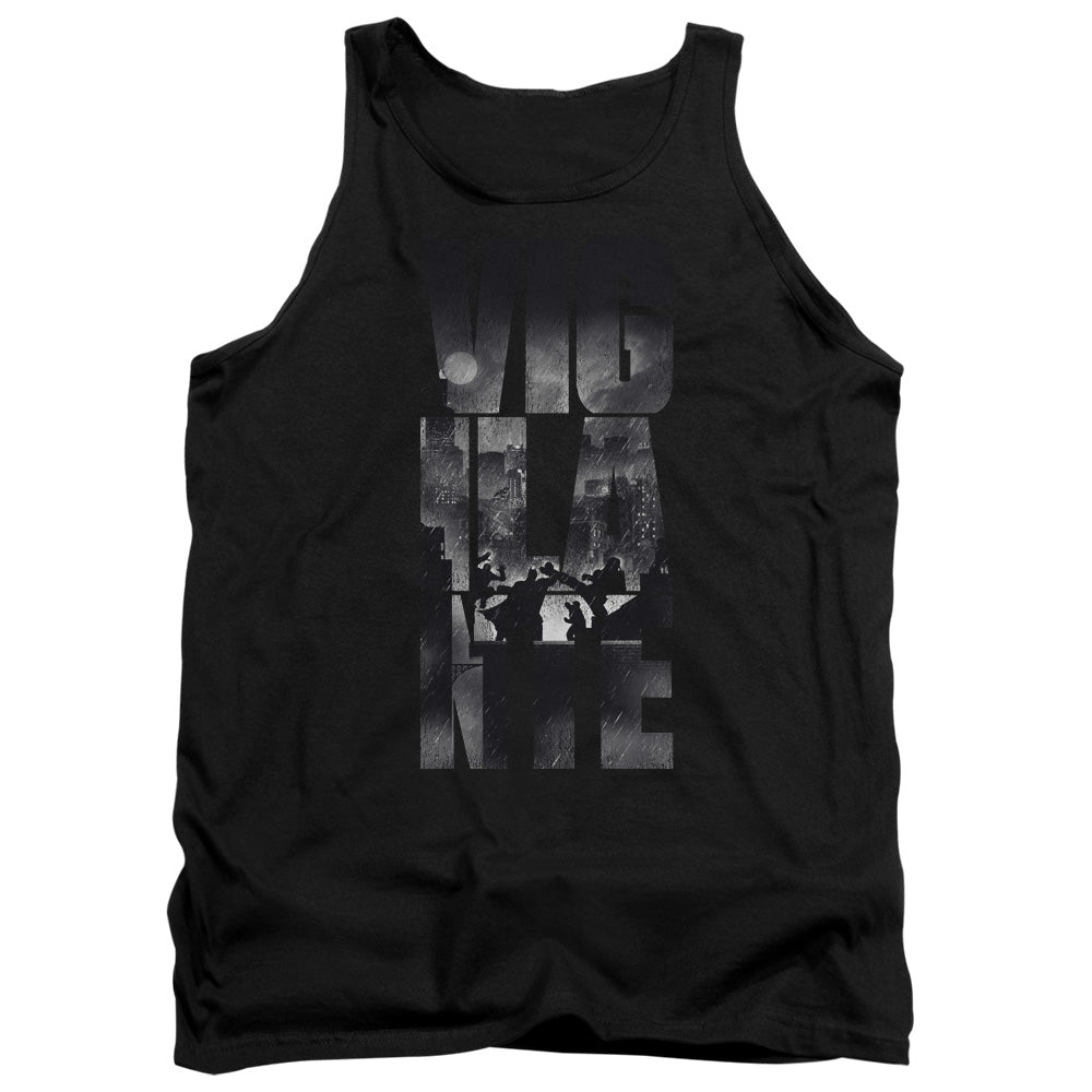 Batman v Superman Rainy Viglante Men's 18/1 Cotton Tank Top