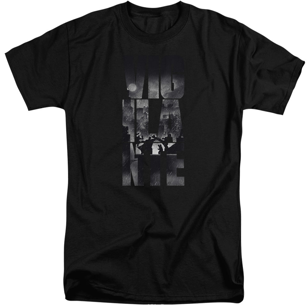 Batman v Superman Rainy Viglante Men's 18/1 Tall Cotton Short-Sleeve T-Shirt
