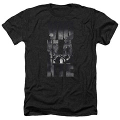 Batman v Superman Rainy Viglante Men's 30/1 Heather 60 40 Poly Short-Sleeve T-Shirt