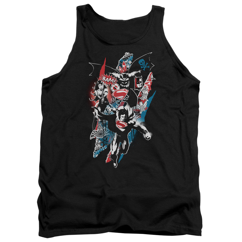 Batman v Superman Ripped Trio 2 Men's 18/1 Cotton Tank Top