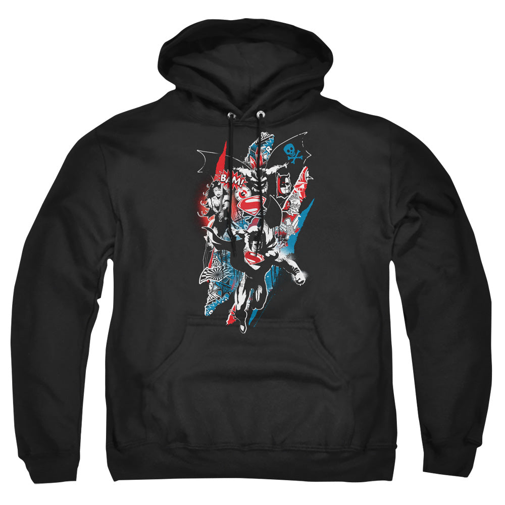 Batman v Superman Ripped Trio 2 Men's Pull-Over 75 25 Poly Hoodie