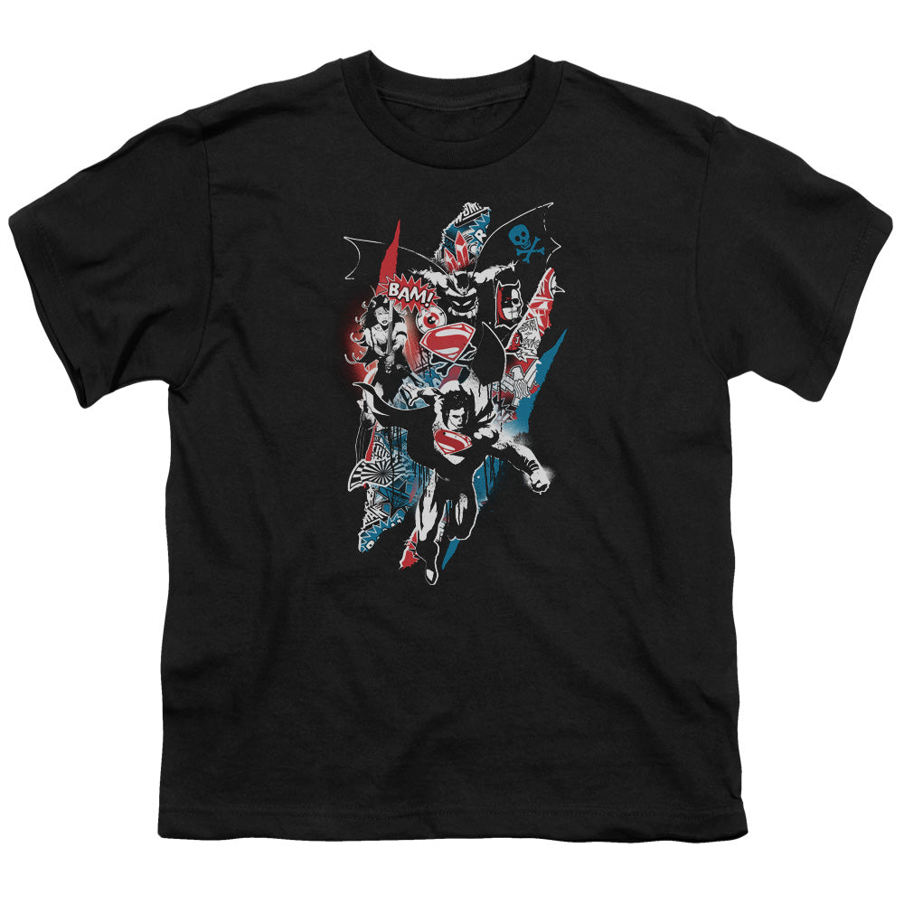 Batman v Superman Ripped Trio 2 Youth 18/1 100% Cotton Short-Sleeve T-Shirt