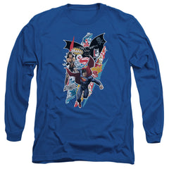 Batman v Superman Ripped Trio Men's 18/1 Cotton Long-Sleeve T-Shirt