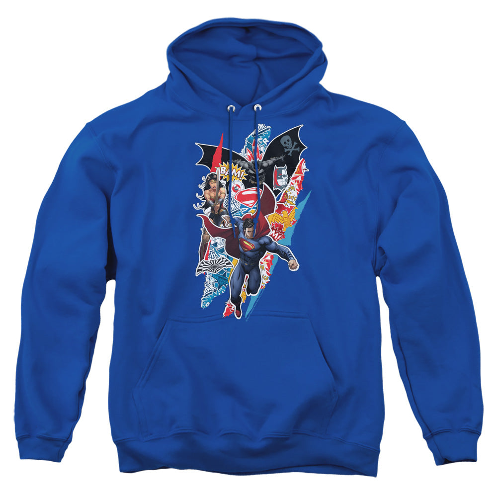 Batman v Superman Ripped Trio Men's Pull-Over 75 25 Poly Hoodie