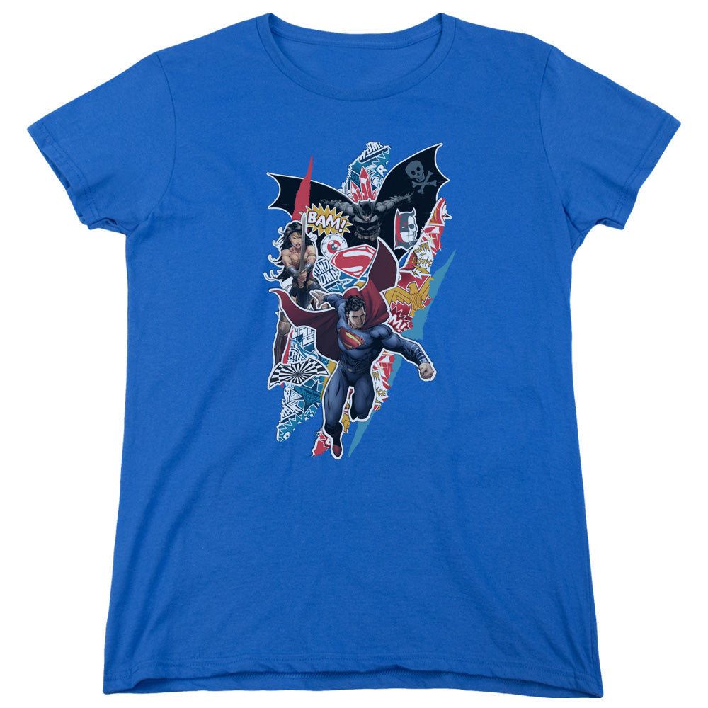 Batman v Superman Ripped Trio Women's 18/1 Cotton Short-Sleeve T-Shirt