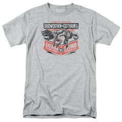Batman v Superman Showdown In Gotham Men's 18/1 Cotton Short-Sleeve T-Shirt