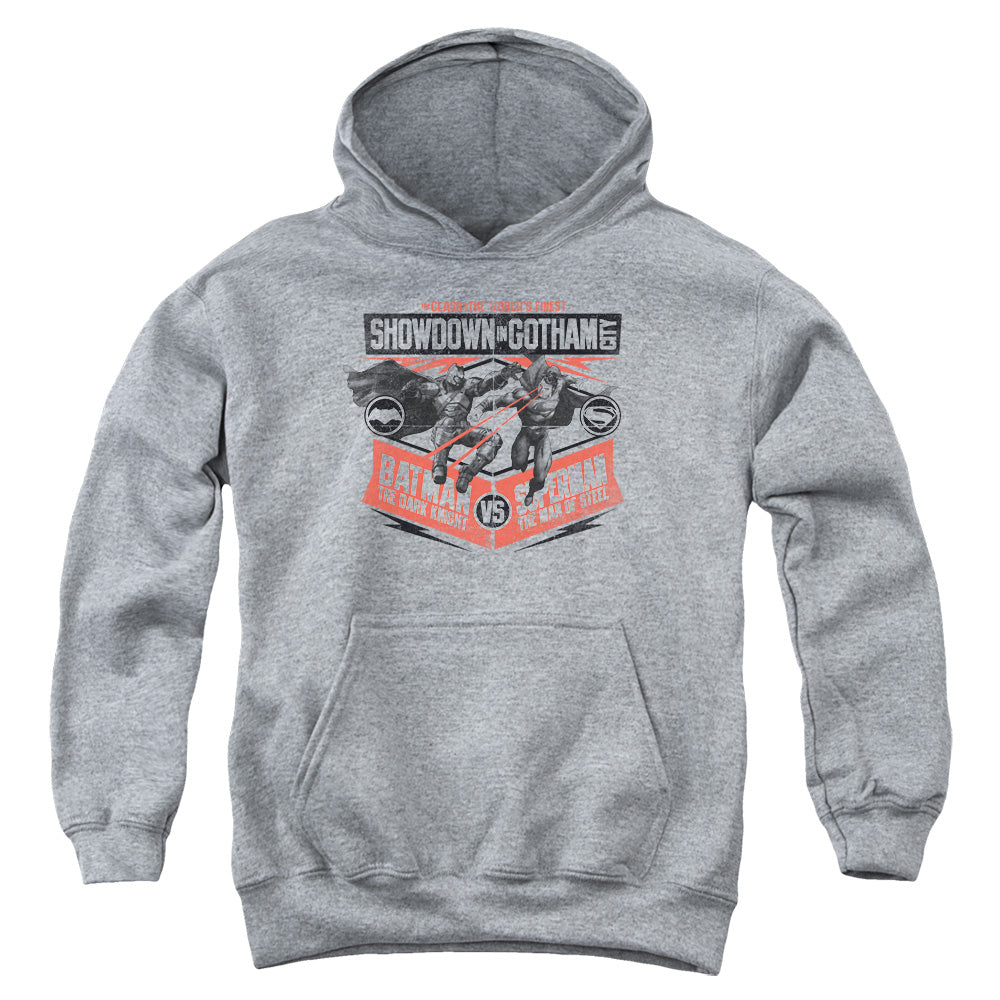 Batman v Superman Showdown In Gotham Youth Cotton Poly Pull-Over Hoodie