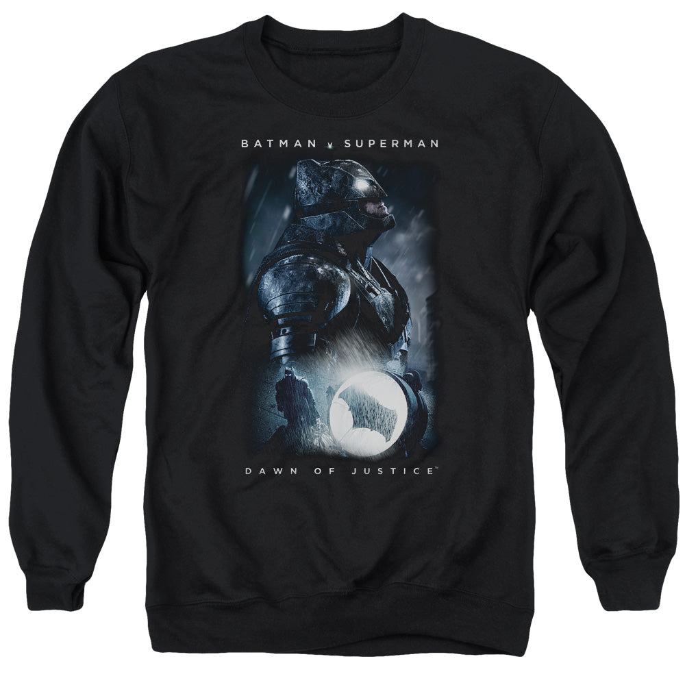 Batman v Superman Signal Men's Crewneck 50 50 Poly Long-Sleeve T-Shirt