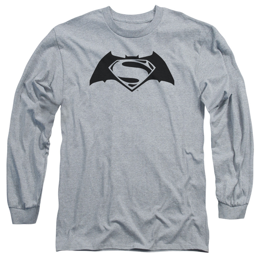 Batman v Superman Simple Logo Men's 18/1 Cotton Long-Sleeve T-Shirt