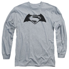 Batman v Superman Simple Logo Men's 18/1 Cotton Long-Sleeve T-Shirt